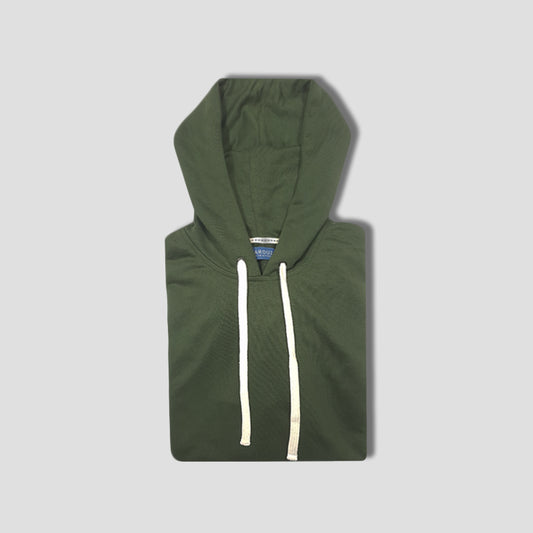 hoodie color verde hecho con algodón orgánico y poliéster